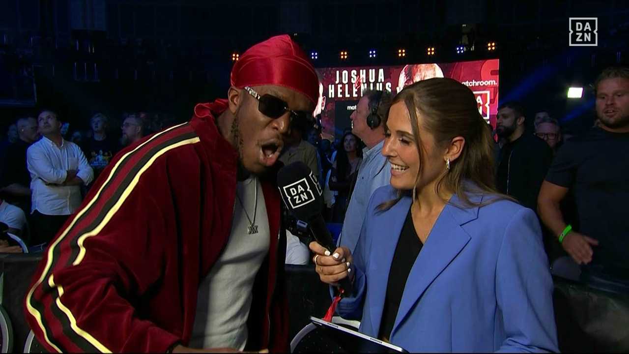 DAZN boxing host stuns with minidress on Anthony Joshua fight card
