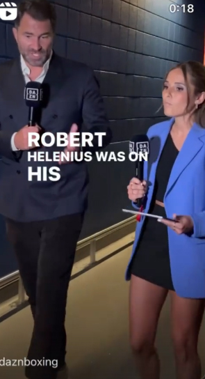 DAZN boxing host stuns with minidress on Anthony Joshua fight card