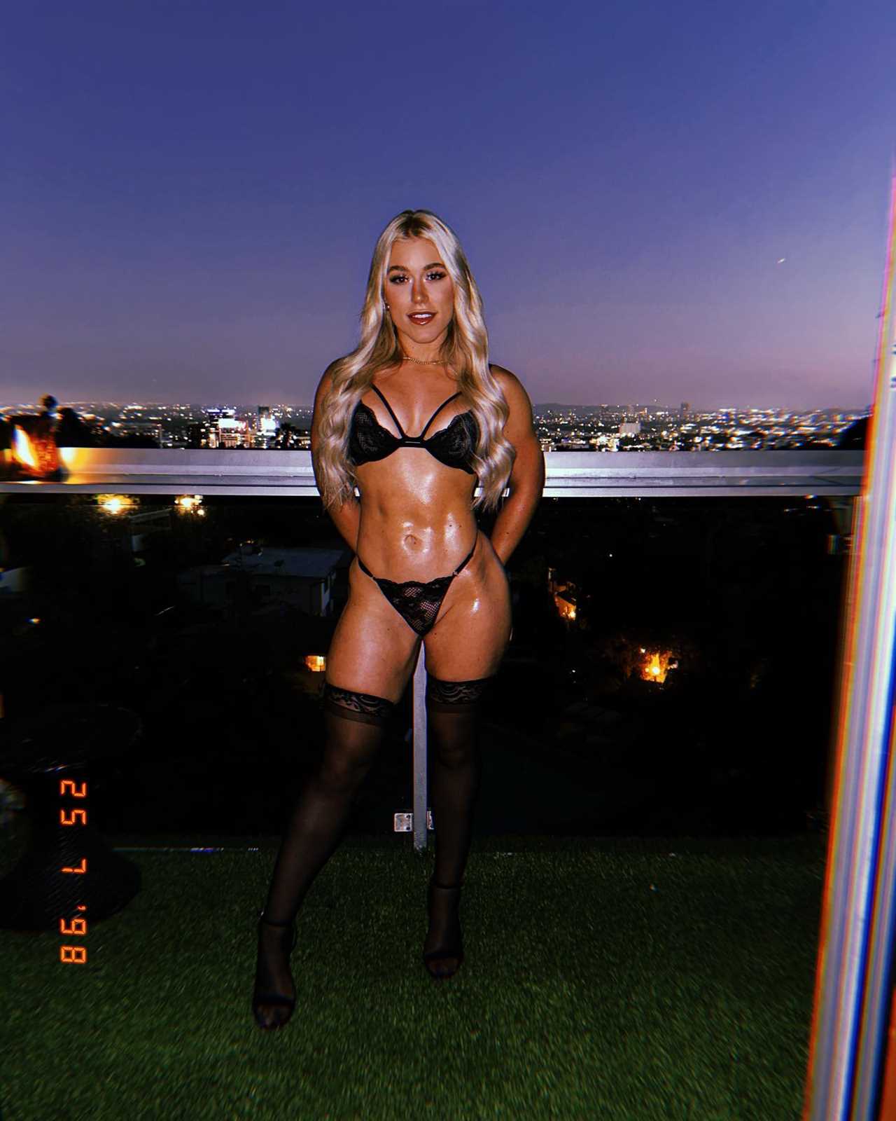 Elle Brooke Joins the No Bra Club and Shows off Bum in the Sacred Underground Pool on a Mexican Getaway