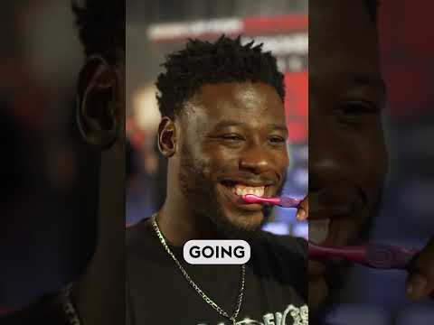 Isaac Chamberlain gave Mikael a toothbrush