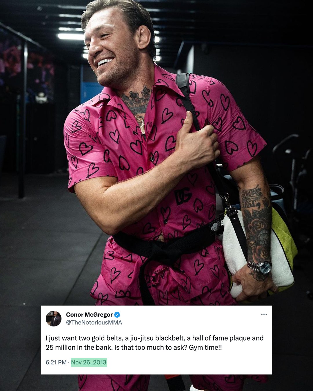 Conor McGregor Achieves Jiu-Jitsu Black Belt, Fulfilling His 2013 Dream