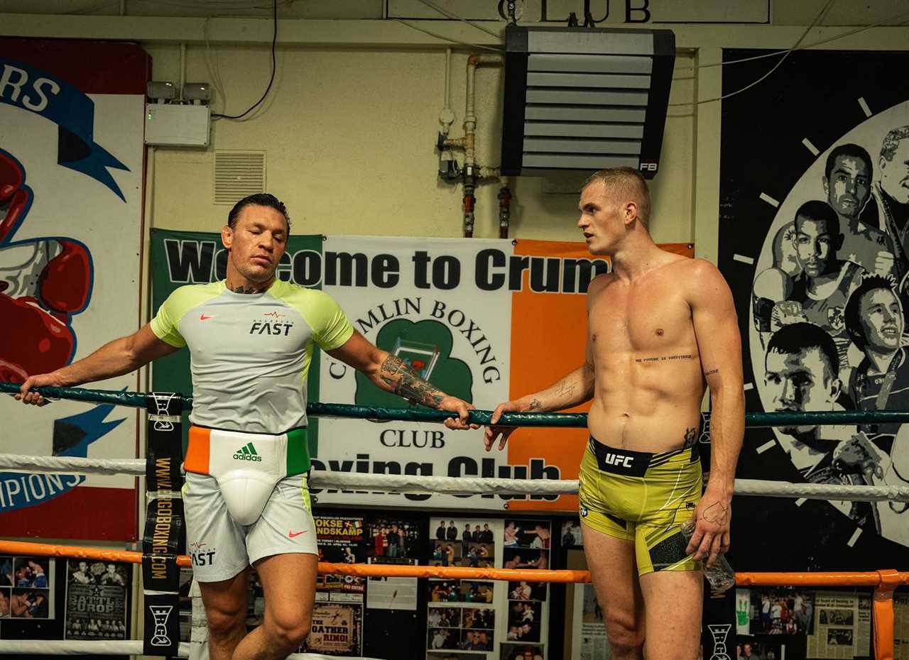 Conor McGregor spars with Irish star Ian Machado Garry as he prepares for UFC Comeback