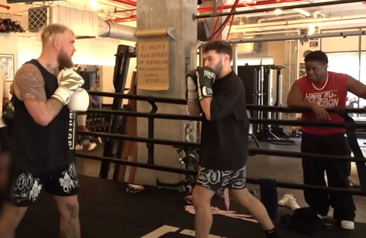 Watch Jake Paul knock out controversial Twitch streamer Adin Ross during a sparring session