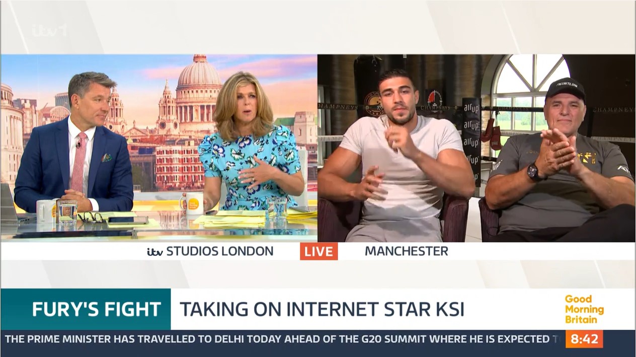 Kate Garraway thinks Tommy Fury fears his father John Fury following his explosive rant during Good Morning Britain