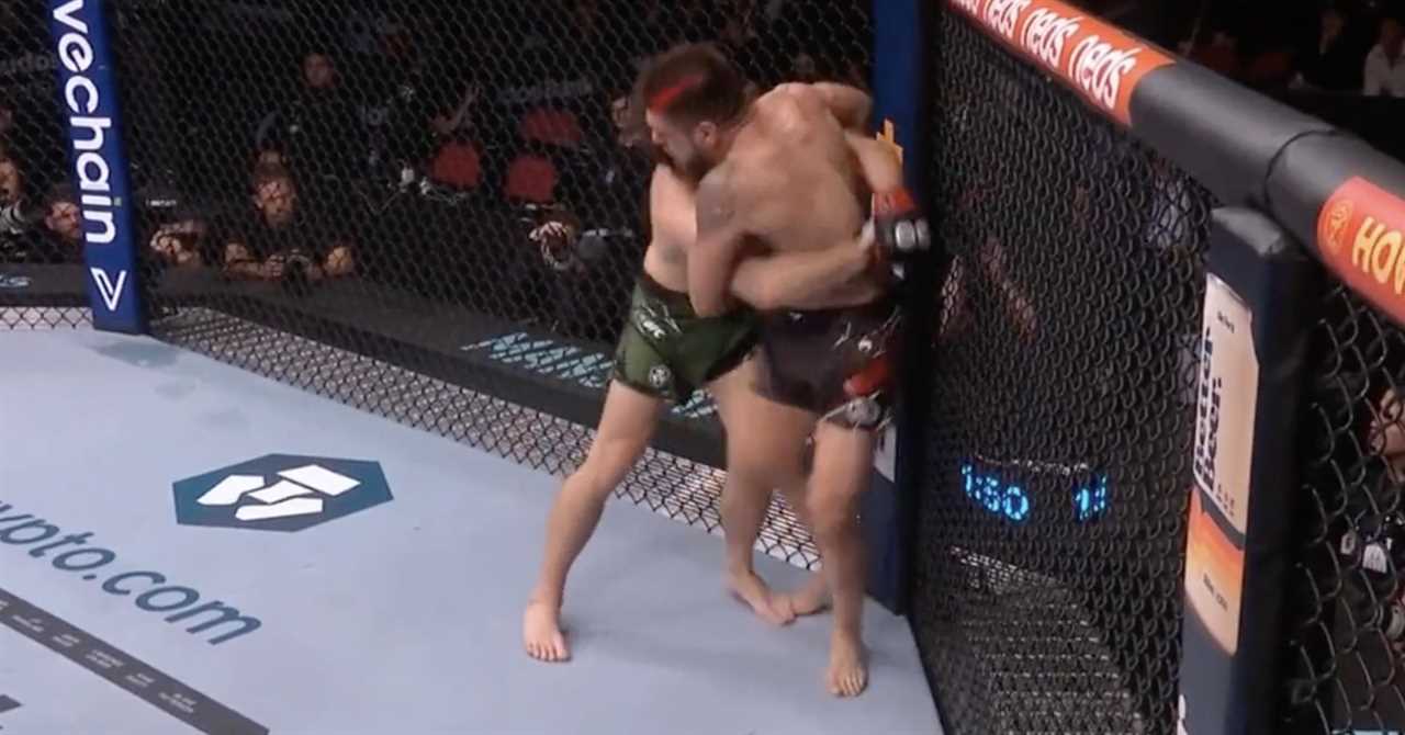 Jack Jenkins is injured in a UFC fight
