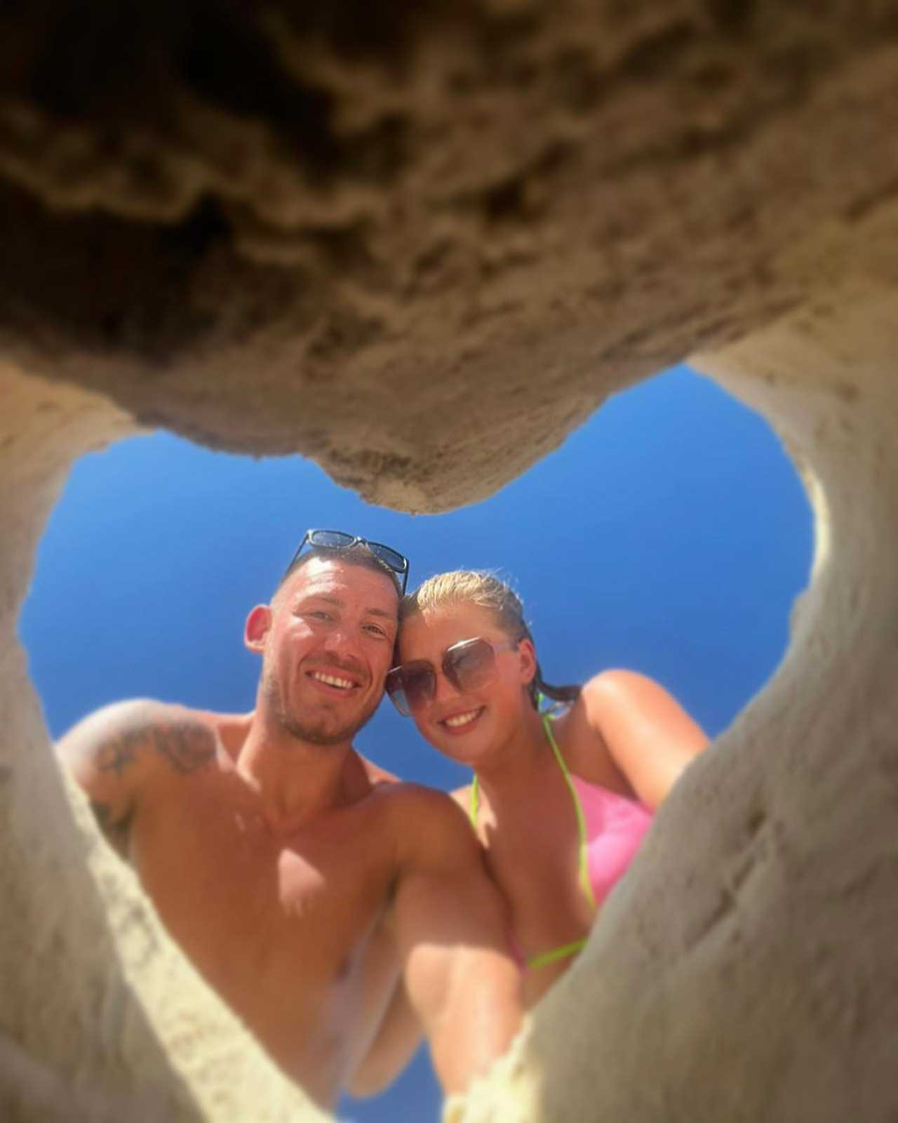 Liam Williams and Beth Huntley enjoy a romantic getaway
