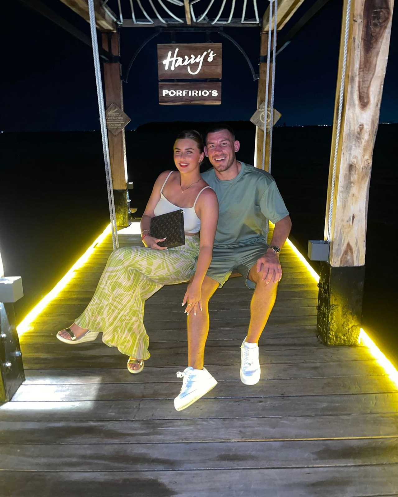 Liam Williams and Beth Huntley enjoy a romantic getaway