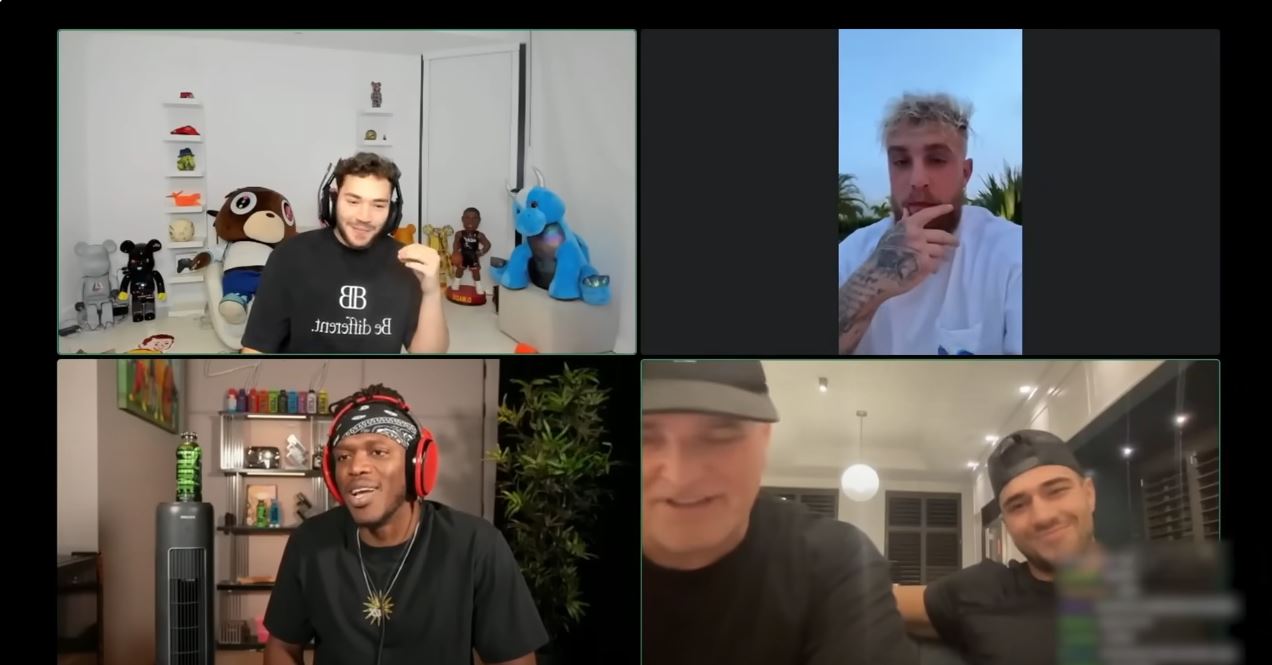 Watch Jake Paul's GATECRASH KSI livestream with Tommy Fury, before the YouTuber is REMOVED over a manager 'freaking' out.