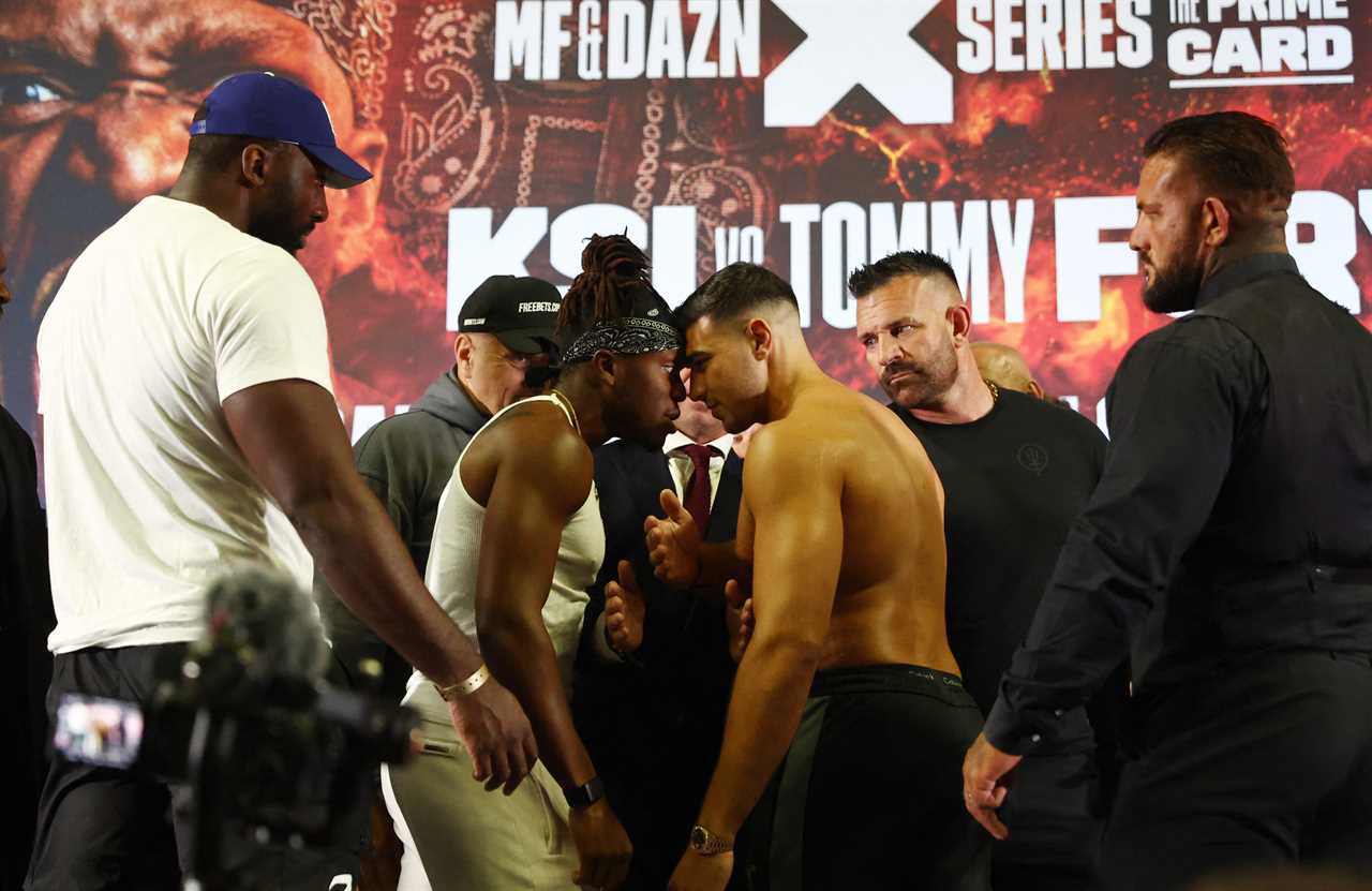 KSI faces backlash after a face-off with Tommy Fury ahead of Battle of Britain Bout