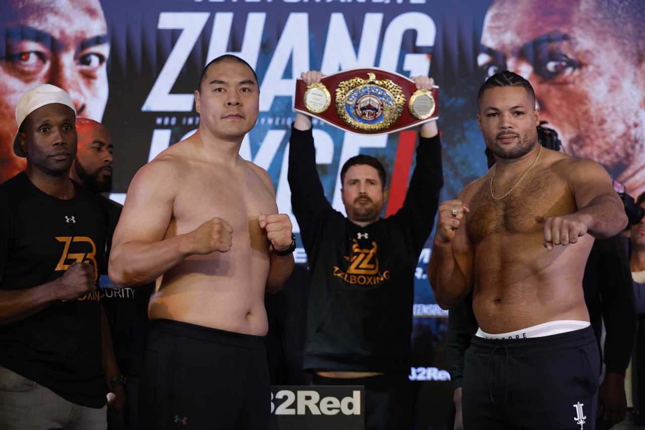 Joe Joyce and Zhilei Zhuang rematch is highly anticipated at London's OVO Arena