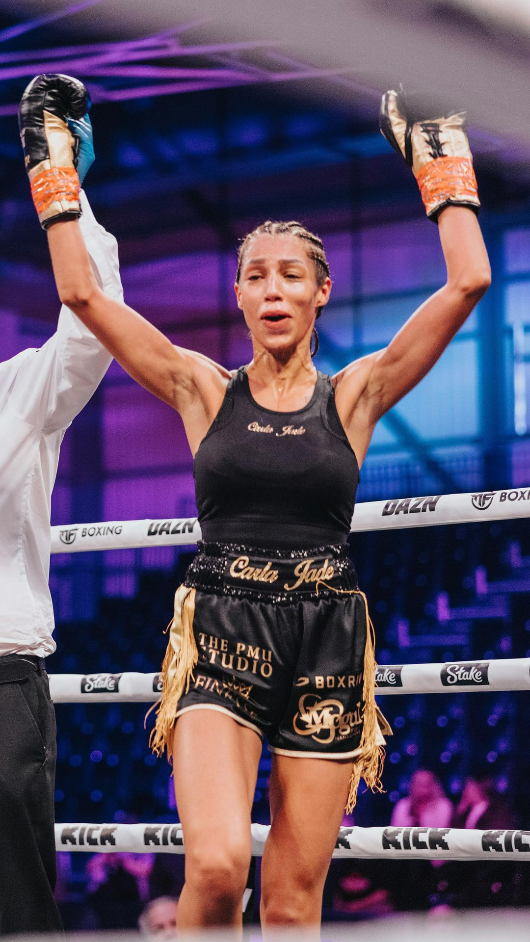 Carla Jade, after making her Misfits debut in boxing says: I am a ringgirl but I don't mind being punched in my face.