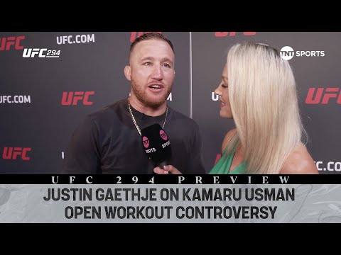 UFC 294 Justin Gaethje clarifies the open workout incident with Kamaru Usman and talks Islam Makhachev