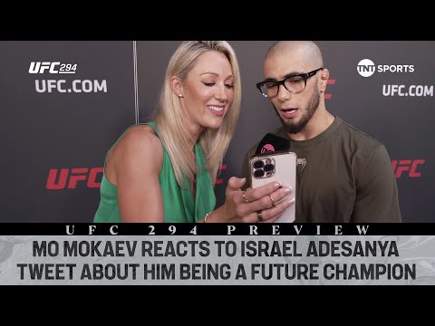 UFC 294 - Mo Mokaev's reaction to Israel Adesanya calling him a FUTURE CHAMPION!