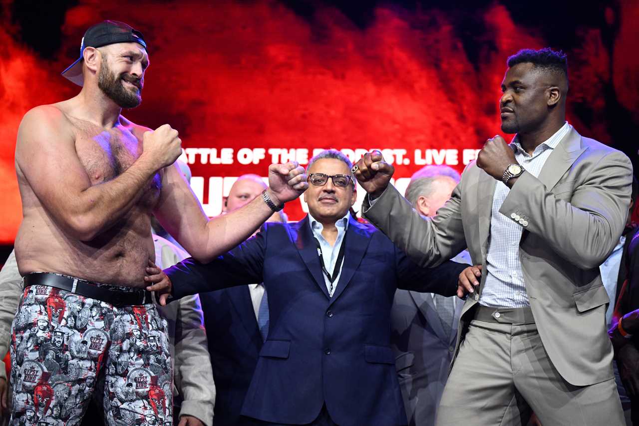 Francis Ngannou questions Tyson Fury about his true height ahead of the fight