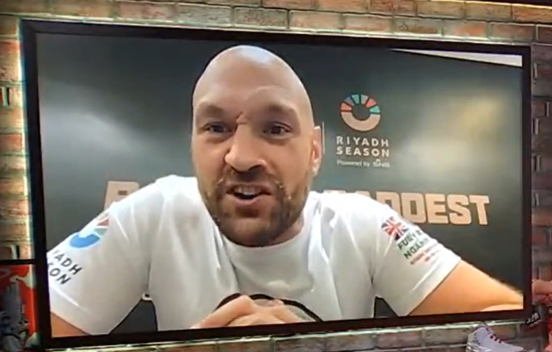 Gypsy King sends reporter a'signed penis after TYSON FURY's X-rated outburst. Ariel Helwani is flustered.