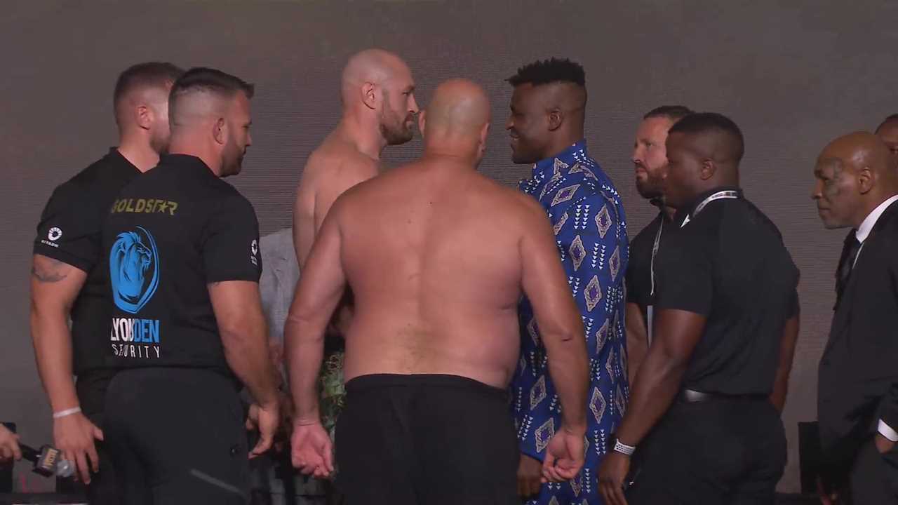 John Fury's bizarre antics steal the show at the Tyson Fury vs Francis Ngannou face-off