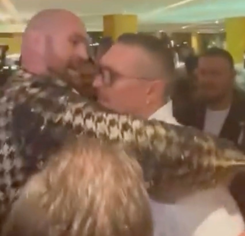 Gypsy King's threat to SUE Ukrainians has brought Tyson Fury, Oleksandr Usky and Gypsy King face-to-face in Saudi Arabia.