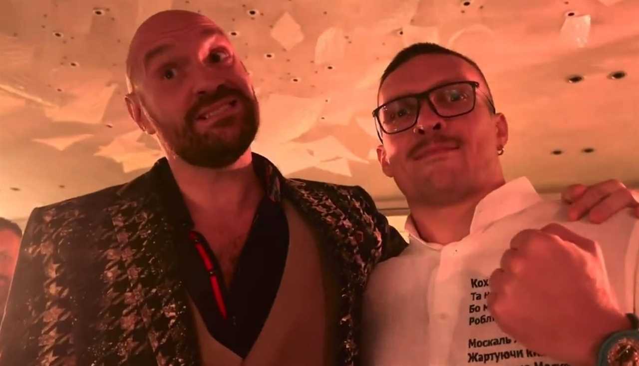 Tyson Fury accuses Oleksandr Usyk in an awkward meeting before the Francis Ngannou fight of wearing high heels