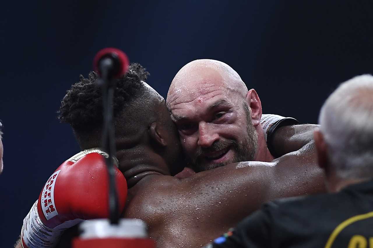 Tyson Fury’s battered face after controversial win over Francis Ngannou