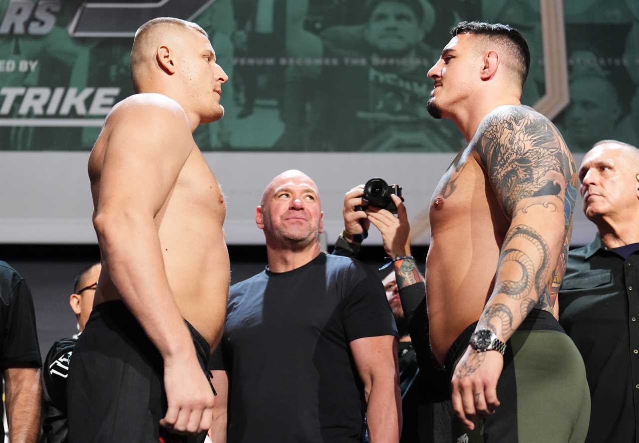 Brit Tom Aspinall Faces Off with Sergei Pavlovich Ahead of UFC 295 Title Fight