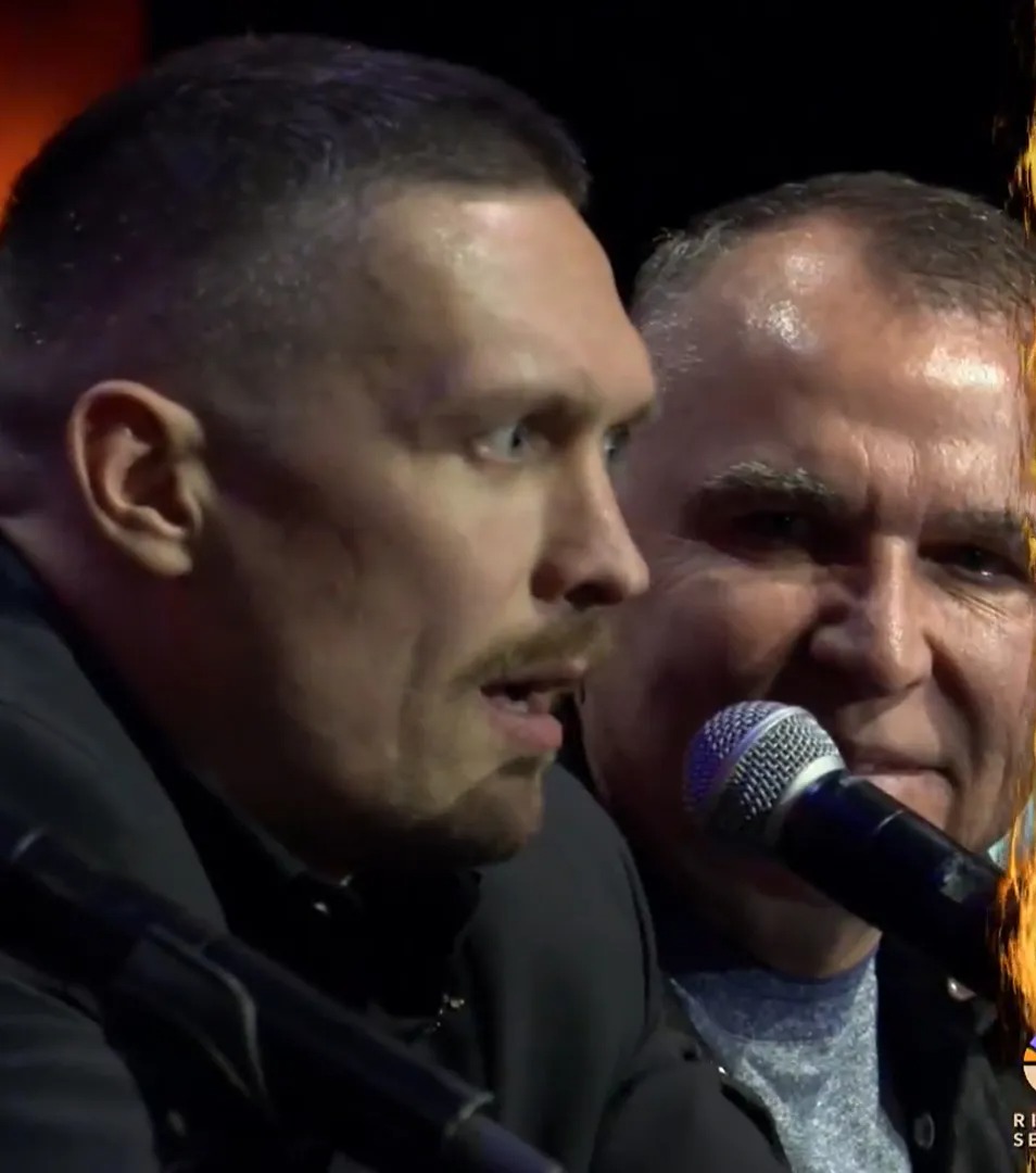 Eagle-eyed fans spot the moment Oleksandr Usyk 'rattled' Tyson Fury in press conference for undisputed heavyweight fight