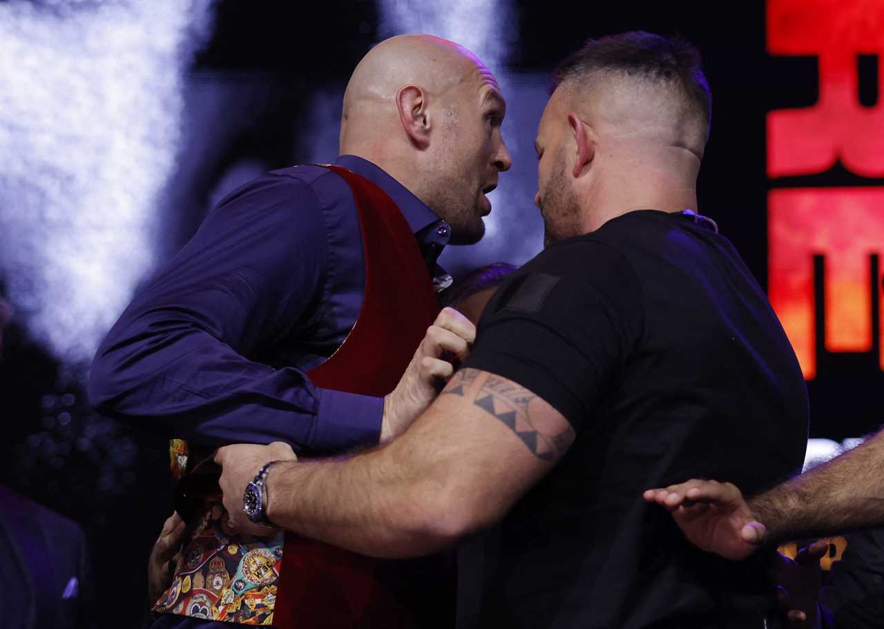 Tyson Fury and Usyk clash at presser ahead of undisputed heavyweight fight
