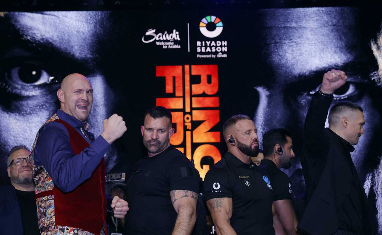 Tyson Fury and Usyk clash at presser ahead of undisputed heavyweight fight