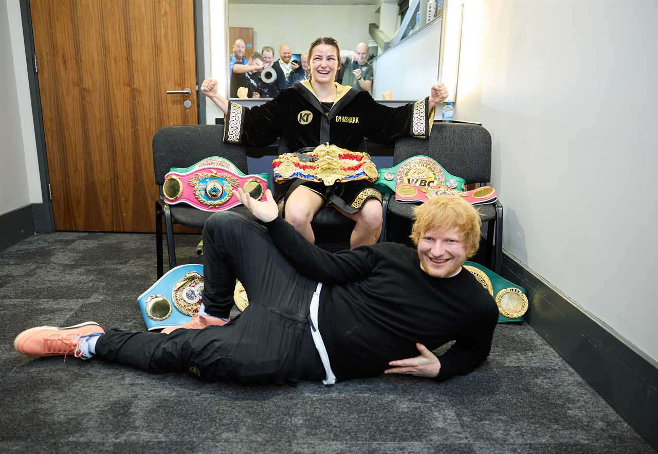 Boxing Legend Katie Taylor Celebrates with Ed Sheeran After Epic Triumph Over Chantelle Cameron