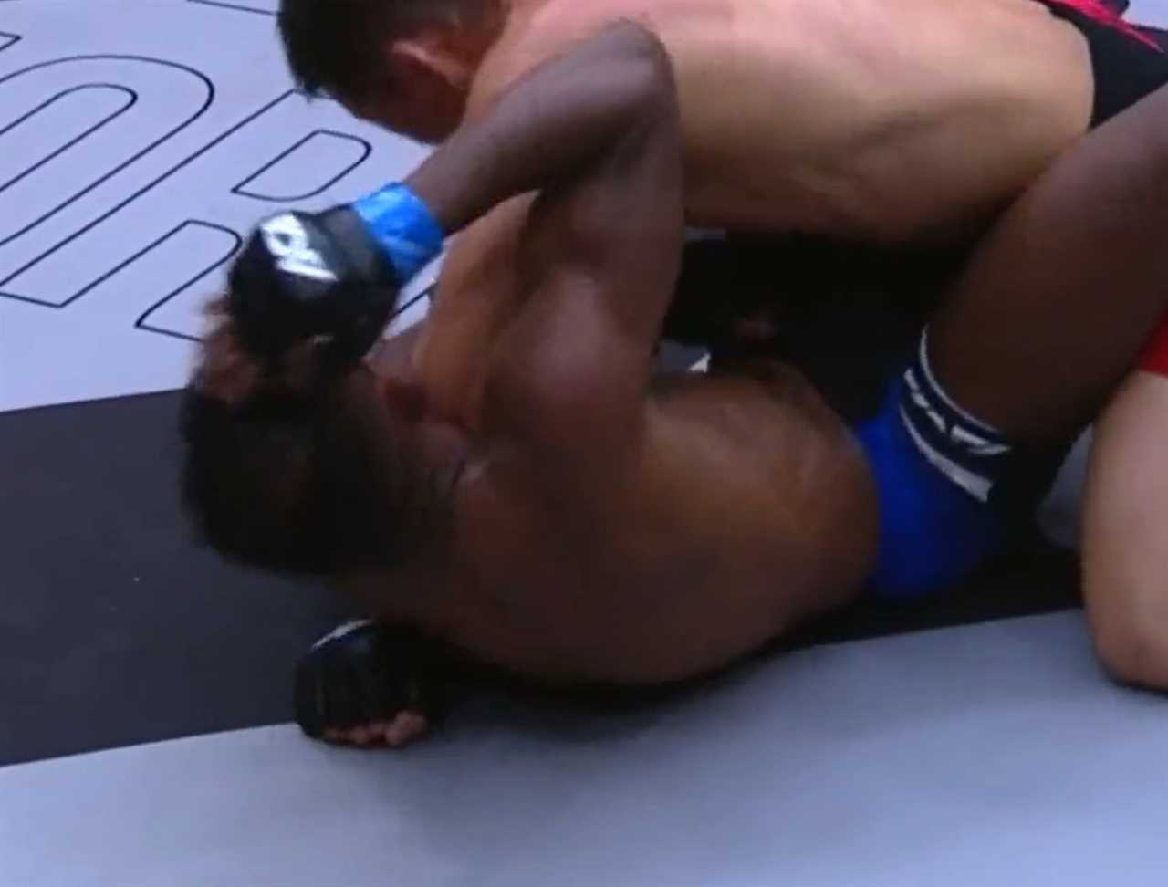 Shocking Moment MMA Fighter's Ear Explodes and Hangs Off His Face in Bloody Fight as Doctor Stops Bout