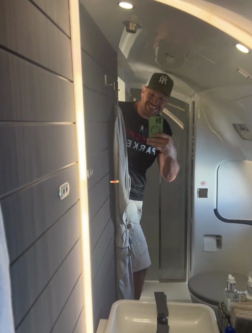Tyson Fury and Paris Take Extravagant Trip to Saudi in Luxury Private Jet with Double Bed and Shower Room