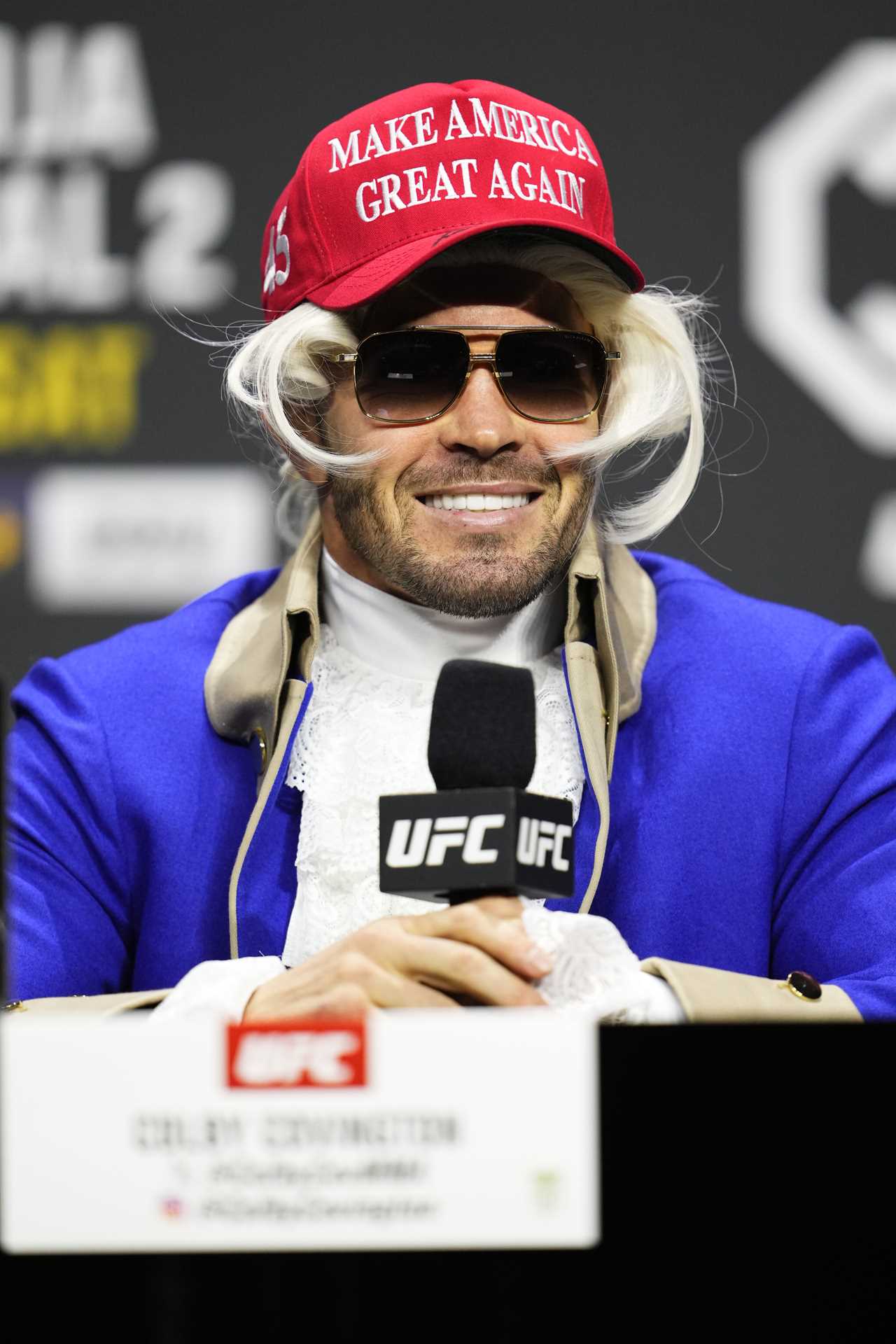 Fans and fighters criticize Colby Covington for ‘vile’ joke about Leon Edwards’ late dad at heated UFC 296 press conference