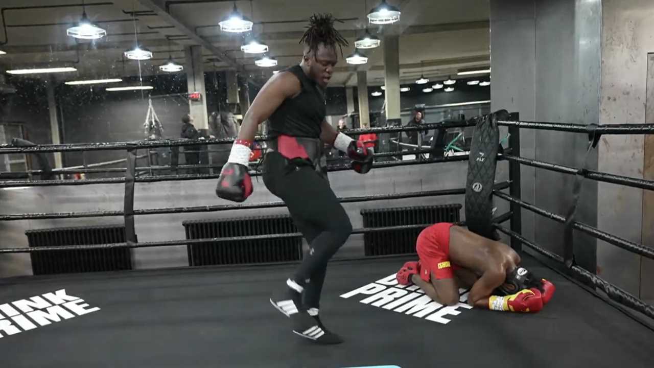 KSI Knocks Down IShowSpeed in Charity Sparring Match