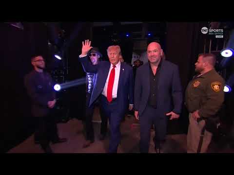 DONALD TRUMP ARRIVES AT UFC 296! 👀