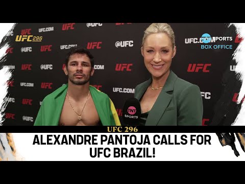 Alexandre Pantoja wants to defend his UFC title in Brazil! 🇧🇷🏆 #UFC296 interview