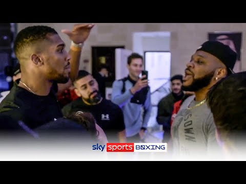 Anthony Joshua's HEATED clash with Jarrell Miller 😳  I am STILL your landlord! 💢