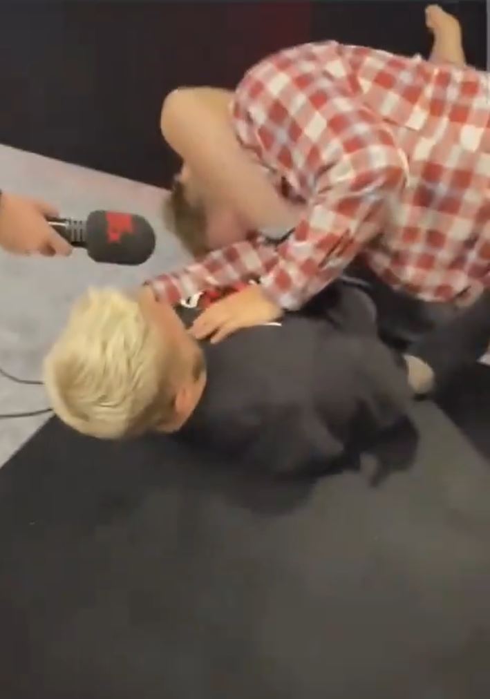 Terrifying Moment UFC Star Chokes Radio Presenter Unconscious