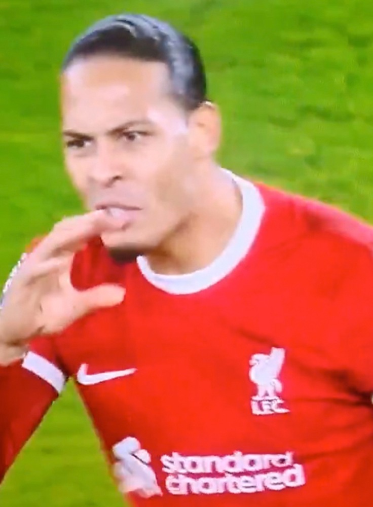 Fans Convinced Liverpool Star Van Dijk Asked Referee Very Cheeky Question After Fuming with Decision Against Arsenal