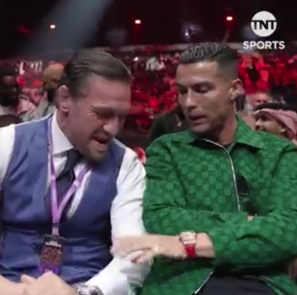 Conor McGregor and Cristiano Ronaldo Compare Watches at Boxing Event