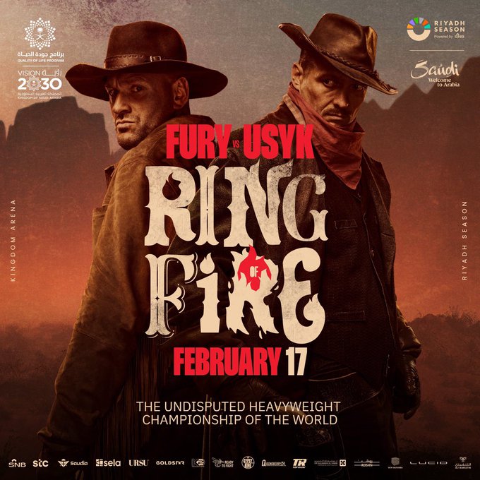 Fans love the 'cold design' of Tyson Fury's vs Oleksandr Usky 'Ring of Fire fight poster