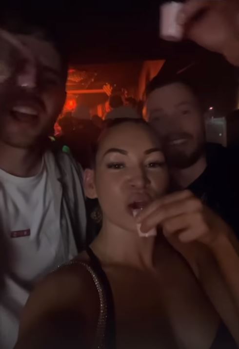 Love Island star AJ Bunker spotted with a fat lip after being KOed by OnlyFans star Elle Brooke