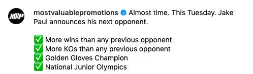 Jake Paul teases next fight against former Junior Olympian with impressive KO record