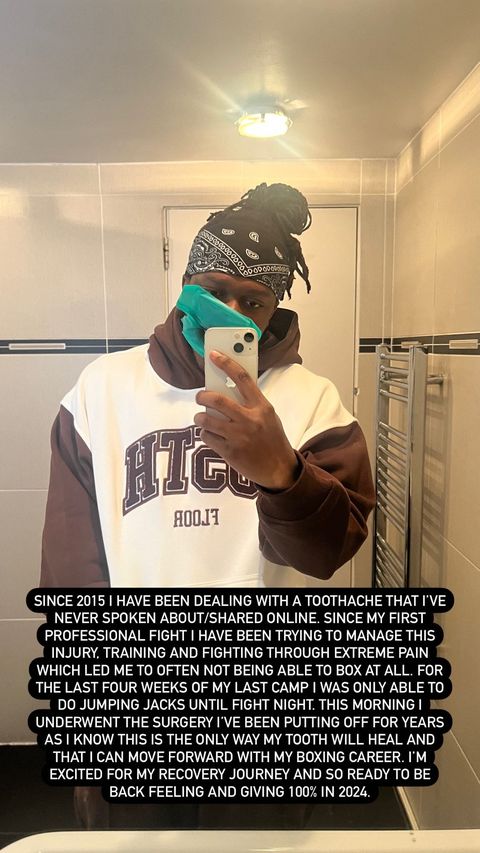 Fans think KSI is trolling Tommy Fury, claiming he has suffered from toothache for nine years.