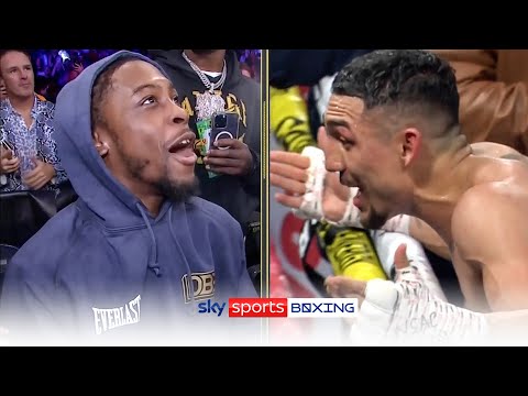 Teofimo & Keyshawn exchange words at ringside