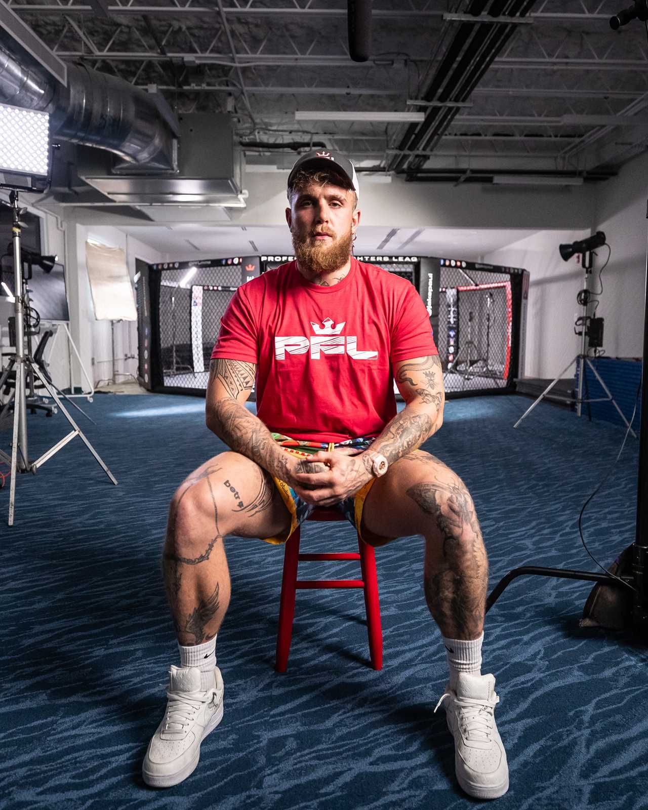 Jake Paul Installs Custom MMA Cage at PS3m Gym As Talks Heat Up for Tommy Fury Rematch