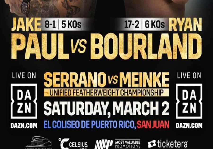 Jake Paul vs Ryan Bourland - UK Start Time and Live Stream Details