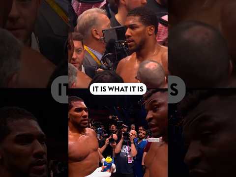 After their fight, Joshua and Ngannou exchanged words
