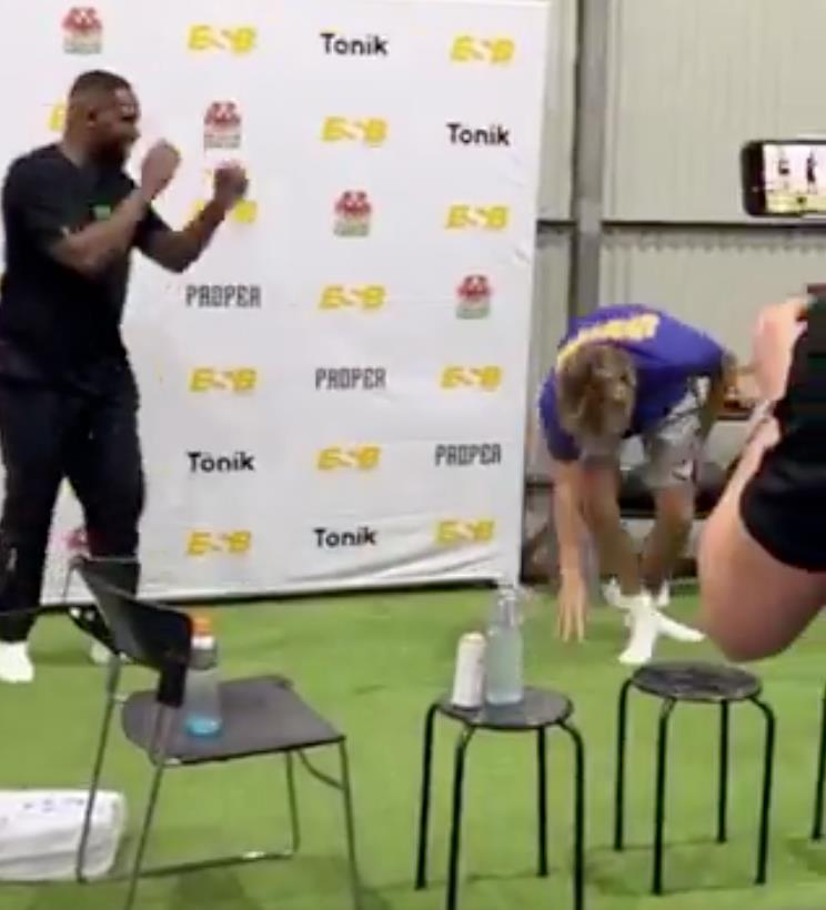 UFC star Jon Jones sends fan to hospital after brutal leg kick challenge
