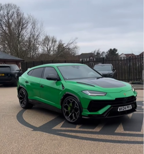 Tyson Fury slurs a Lamborghini worth PS190,000.