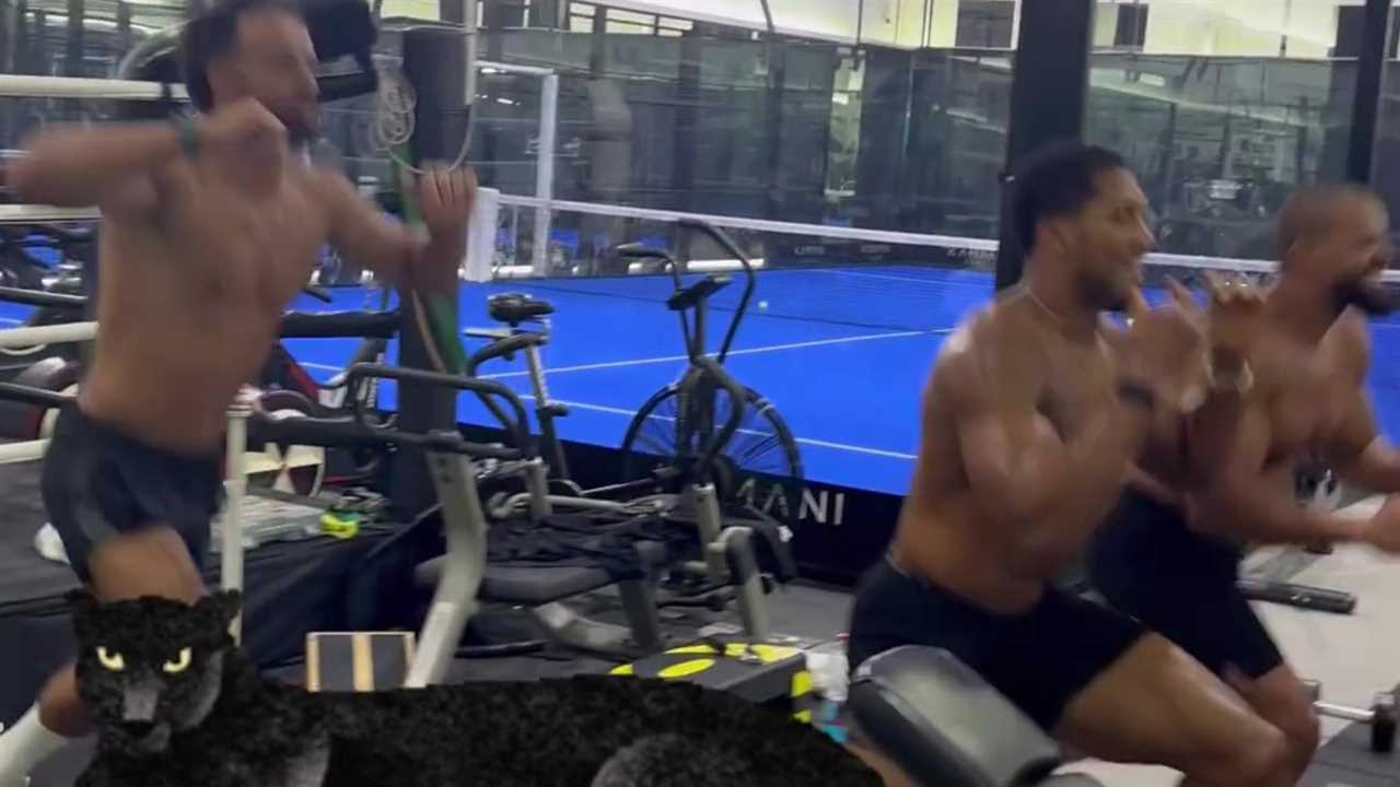 Anthony Joshua hits the gym in Dubai just days after Ngannou win