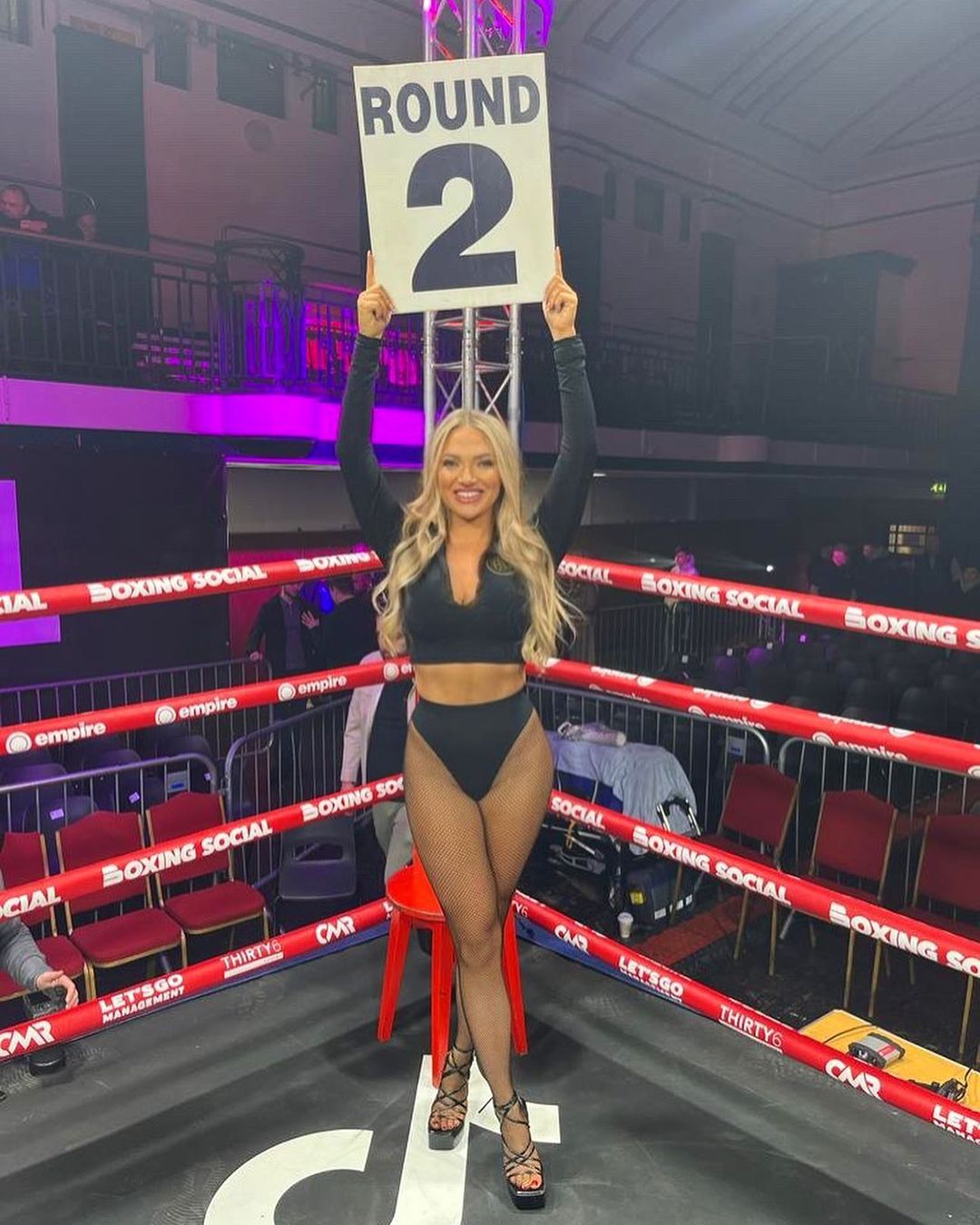 Amy Holden, a boxing ring girl who shares her real story